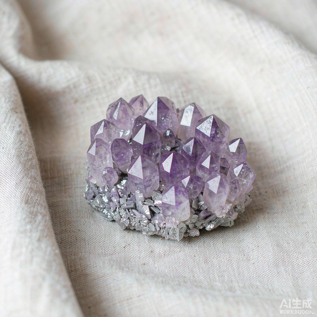 Amethyst cluster for calming intention