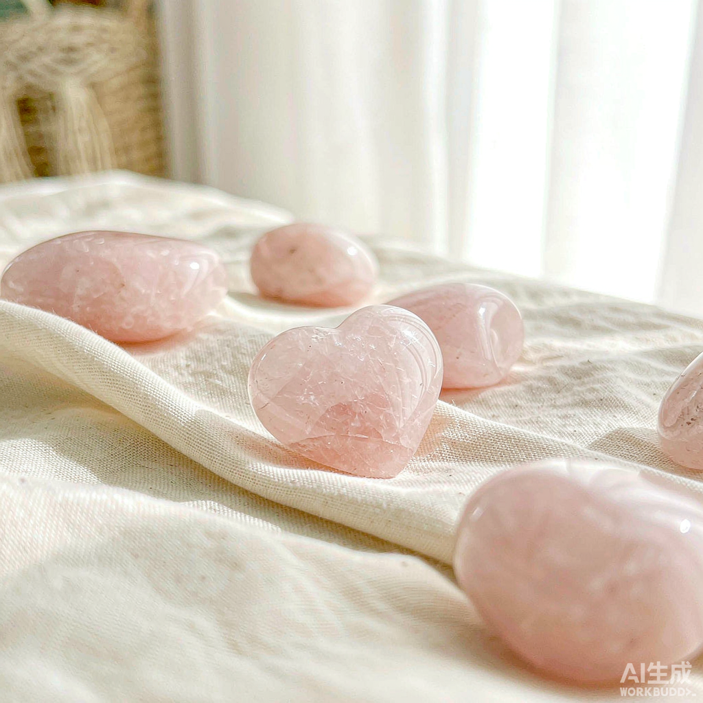Rose quartz crystals for love intention